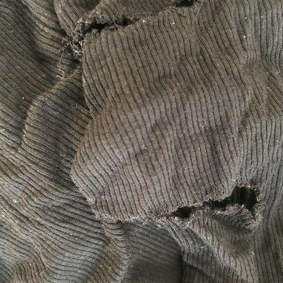 Michael Lauren Potter Snap Front Long Sleeve Tee Black Rib Basic L $97 - Picture 6 of 6